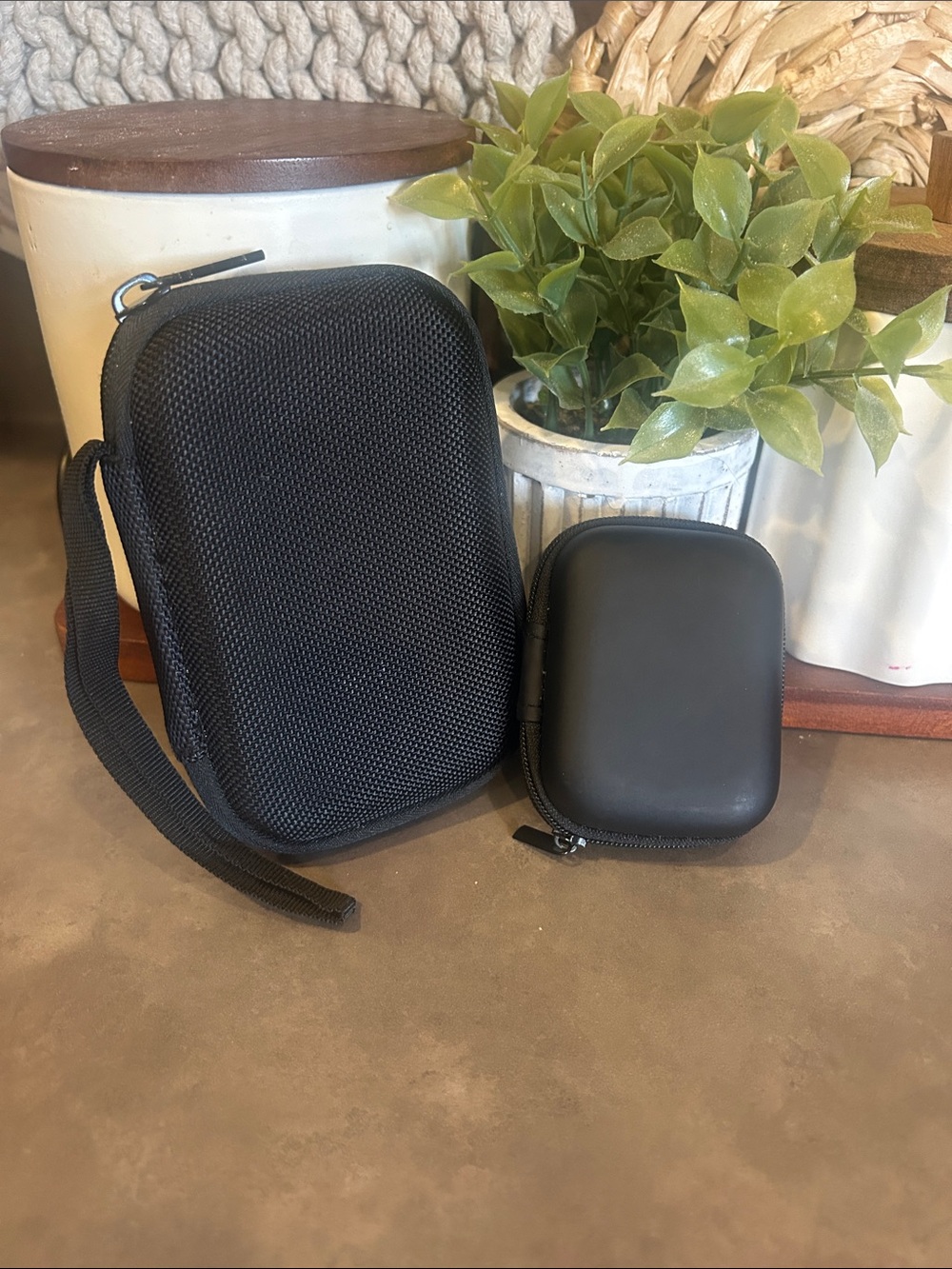 Black Travel EVA Hard Case Pouches - Men Accessories